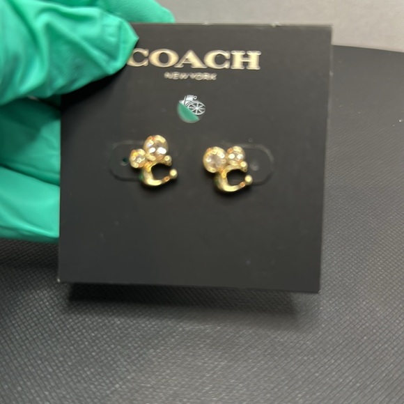 Coach Gold Floral Stud Earrings - Picture 3 of 9